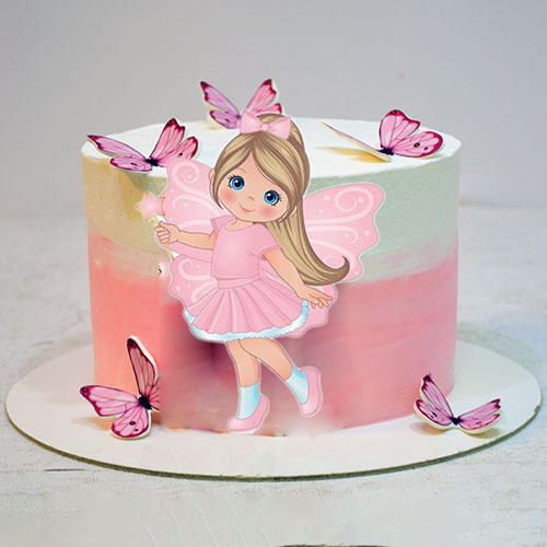 کیک دختر پروانه ای